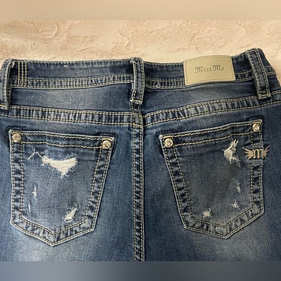 Miss Me Dark Blue Distressed Jeans - Picture 2 of 11